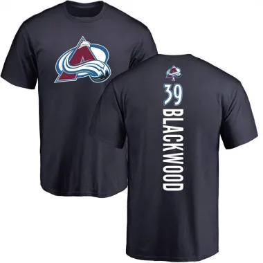 Black Men's Mackenzie Blackwood Colorado Avalanche Backer T-Shirt - Navy