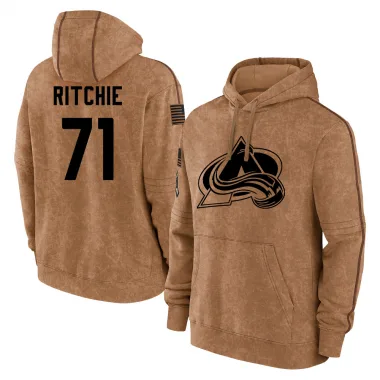 Brown Men's Calum Ritchie Colorado Avalanche 2023 Salute to Service Club Pullover Hoodie