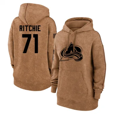 Brown Women's Calum Ritchie Colorado Avalanche 2023 Salute to Service Pullover Hoodie