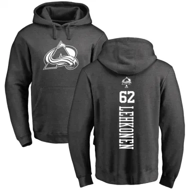 Charcoal Men's Artturi Lehkonen Colorado Avalanche Branded One Color Backer Pullover Hoodie