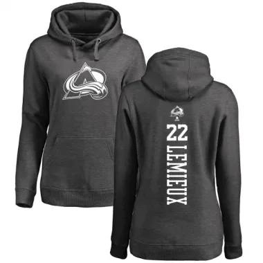 Charcoal Women's Claude Lemieux Colorado Avalanche Branded One Color Backer Pullover Hoodie