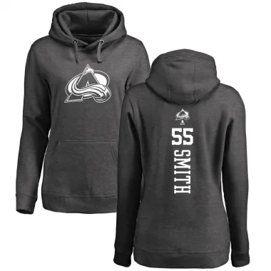 Charcoal Women's Givani Smith Colorado Avalanche Branded One Color Backer Pullover Hoodie