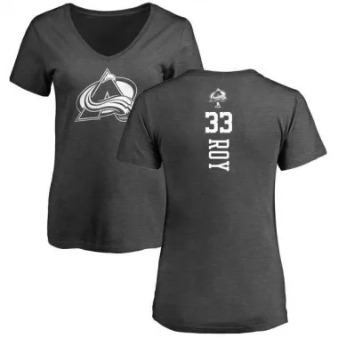 Charcoal Women's Patrick Roy Colorado Avalanche One Color Backer T-Shirt -