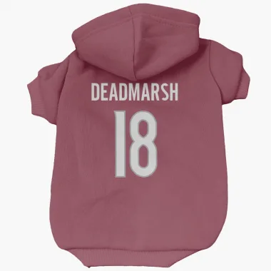 Colorado Avalanche Adam Deadmarsh  Burgundy Dog & Cat Pet Hoodie