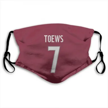 Colorado Avalanche Devon Toews  Burgundy Face Mask