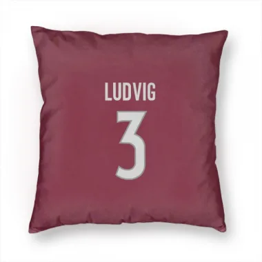 Colorado Avalanche John Ludvig  Burgundy Pillow Cover (18 X 18)