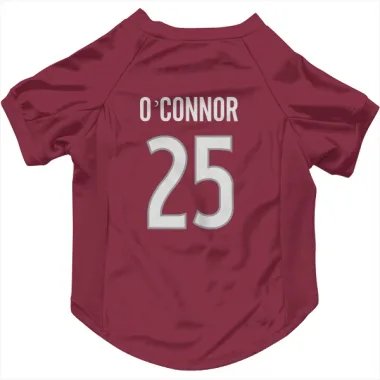 Colorado Avalanche Logan O'Connor  Burgundy Dog & Cat Pet Jersey