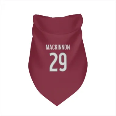 Colorado Avalanche Nathan MacKinnon  Burgundy Dog & Cat Pet Bandana