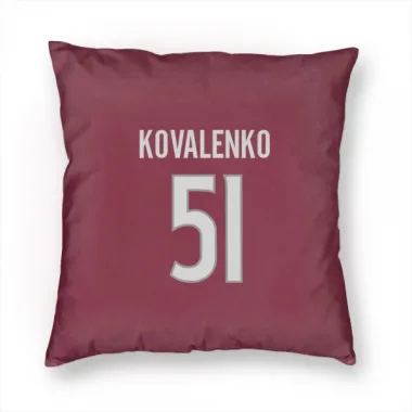 Colorado Avalanche Nikolai Kovalenko  Burgundy Pillow Cover (18 X 18)