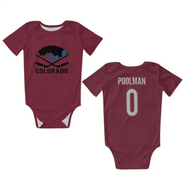 Colorado Avalanche Tucker Poolman  Burgundy Newborn & Infant Bodysuit