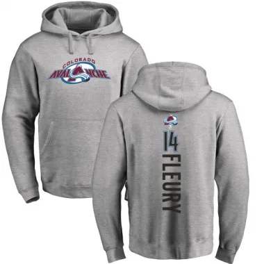 Men's Theoren Fleury Colorado Avalanche Branded Ash Backer Pullover Hoodie