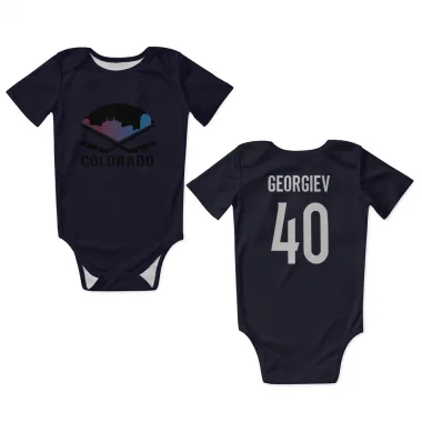 Navy Colorado Avalanche Alexandar Georgiev   Newborn & Infant Bodysuit