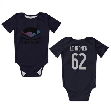 Navy Colorado Avalanche Artturi Lehkonen   Newborn & Infant Bodysuit