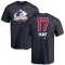 Navy Men's Brad Hunt Colorado Avalanche Name and Number Banner Wave T-Shirt -