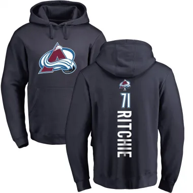 Navy Men's Calum Ritchie Colorado Avalanche Branded Backer Pullover Hoodie