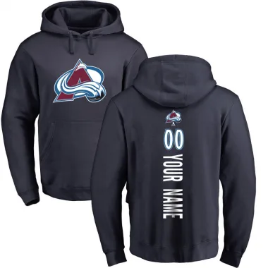 Navy Men's Custom Colorado Avalanche Branded Backer Pullover Hoodie