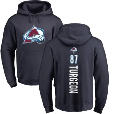 Navy Men's Pierre Turgeon Colorado Avalanche Branded Backer Pullover Hoodie