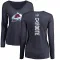 Navy Women's Adam Foote Colorado Avalanche Backer Long Sleeve T-Shirt -