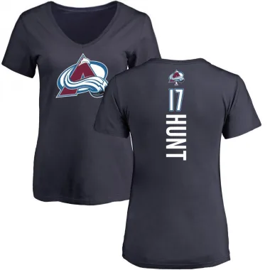 Navy Women's Brad Hunt Colorado Avalanche Backer T-Shirt -