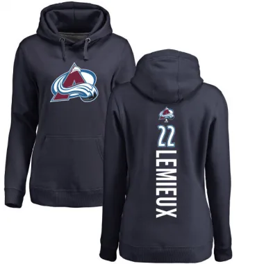 Navy Women's Claude Lemieux Colorado Avalanche Branded Backer Pullover Hoodie