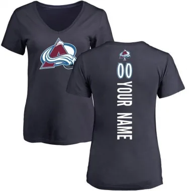 Navy Women's Custom Colorado Avalanche Backer T-Shirt -