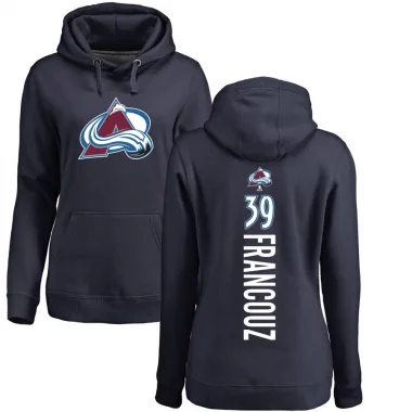 Navy Women's Pavel Francouz Colorado Avalanche Branded Backer Pullover Hoodie