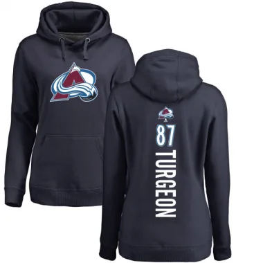 Navy Women's Pierre Turgeon Colorado Avalanche Branded Backer Pullover Hoodie