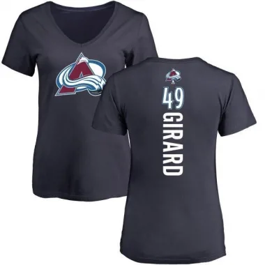 Navy Women's Samuel Girard Colorado Avalanche Backer T-Shirt -