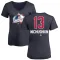 Navy Women's Valeri Nichushkin Colorado Avalanche Name and Number Banner Wave V-Neck T-Shirt -