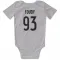 White Colorado Avalanche Jean-Luc Foudy   Newborn & Infant Bodysuit