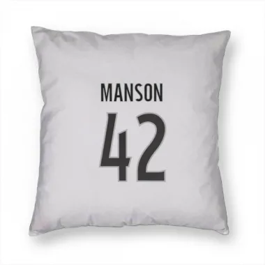 White Colorado Avalanche Josh Manson   Pillow Cover (18 X 18)