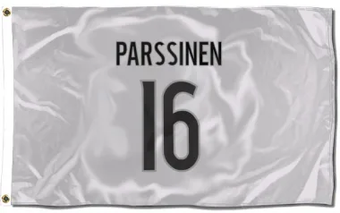 White Colorado Avalanche Juuso Parssinen   Flag (3 X 5)