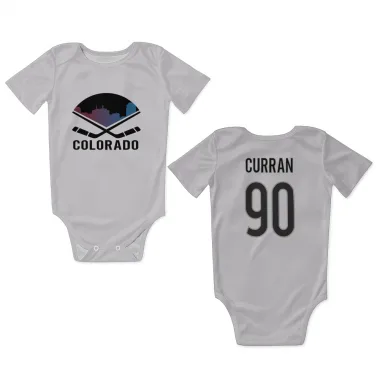 White Colorado Avalanche Maxmilian Curran   Newborn & Infant Bodysuit