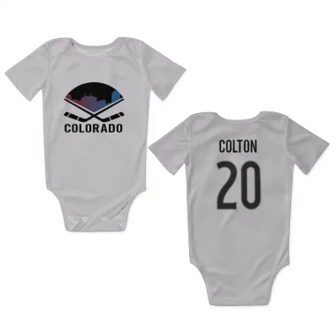 White Colorado Avalanche Ross Colton   Newborn & Infant Bodysuit