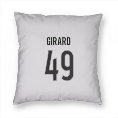 White Colorado Avalanche Samuel Girard   Pillow Cover (18 X 18)