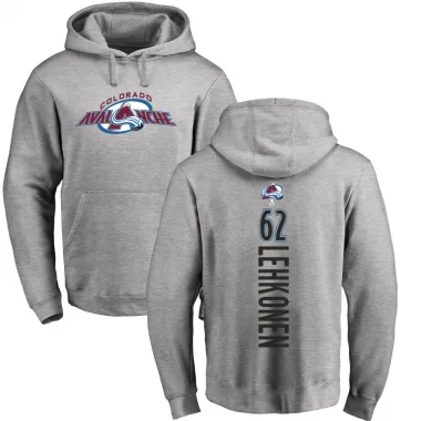 Youth Artturi Lehkonen Colorado Avalanche Branded Ash Backer Pullover Hoodie